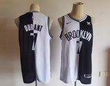Brooklyn Nets #7 Kevin Durant split jersey black white
