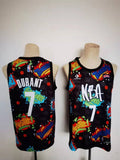 Brooklyn Nets #7 durant 2022 nba all-star kit pop culture street art black jersey