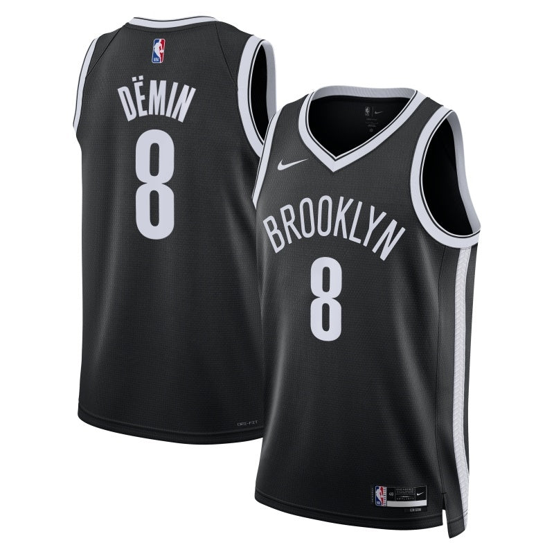 Brooklyn Nets #8 Egor Demin Swingman Jersey - Icon Edition - Black