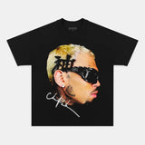 Brown Big Face Chris Tee Cotton Menswear Oversized T-Shirt