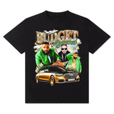 Budget Approved T-Shirt! Cotton Casual Crew Neck Slim-fitting Plain Floral Striped Black Menswear Outfit 3000 BC clothes