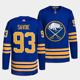 Buffalo Sabres #93 matthew-savoie-royal-authentic-primegreen-2022-nhl-draft-homejersey