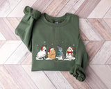 Bunny Christmas Sweatshirt, Cute Rabbit Shirt, Christmas Rabbit Gift Shirt, Rabbit Lover Shirt, Christmas Animal Shirts, Christmas Gift Tees