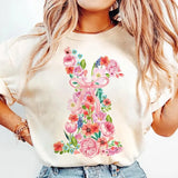 Bunny Easter Coquette Shirt-sweatshirt-hoodie, Watercolor Floral Easter Bunny tshirt, Easter sweatshirt, Easter Coquette Bow hoodie, Girly Easter tshirt, Spring shirt design