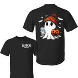 Busch Light Ghost Pumpkin Halloween T-Shirt ,Funny Spooky Shirts, Pumpkin Shirt, Busch Light T-Shirt, Halloween Shirt, Unisex Classic Cotton Tee with 2 Sided Graphic Print in All Sizes, For Women, For Men