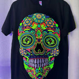 Calavera Cultural T-Shirt, Top Style -  Skull Tshirt Summer Crewneck
