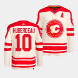 Calgary Flames #10 Jonathan Huberdeau 2023 NHL Heritage Classic Cream Authentic Jersey