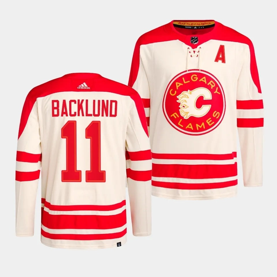 Calgary Flames #11 Mikael Backlund 2023 NHL Heritage Classic Cream Authentic Jersey
