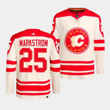 Calgary Flames #25 Jacob Markstrom 2023 NHL Heritage Classic Cream Authentic Jersey