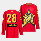 Calgary Flames #28 Elias Lindholm 2024 NHL All-Star Red