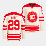 Calgary Flames #29 Dillon Dube 2023 NHL Heritage Classic Cream Authentic Jersey