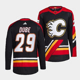 Calgary Flames #29 dillon-dube-black-2022reverse-retro-2.0-authentic-primegreen-jersey