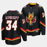 Calgary Flames #34 Miikka Kiprusoff Alternate Black Breakaway Player Jersey
