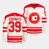 Calgary Flames #39 Matthew Coronato 2023 NHL Heritage Classic Cream Authentic Jersey Hockey Jersey