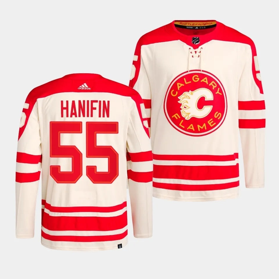 Calgary Flames #55 Noah Hanifin 2023 NHL Heritage Classic Cream Authentic Jersey