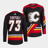 Calgary Flames #73 tyler-toffoli-black-2022reverse-retro-2.0-authentic-primegreen-jersey