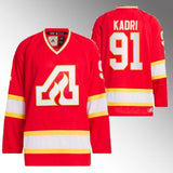 Calgary Flames #91 Nazem Kadri Red Team Classics 1973 Hockey Jersey