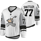 Calgary Roughnecks #77 Jeff Shattler 2011-mvp-2021-22-white-jersey