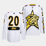 Carolina Hurricanes #20 Sebastian Aho 2024 NHL All-Star White Jersey Style 1