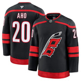Carolina Hurricanes #20 Sebastian Aho Home Premium Jersey - Black