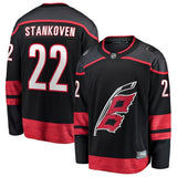 Carolina Hurricanes #22 Logan Stankoven Home Breakaway Jersey - Black