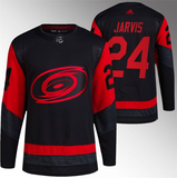 Carolina Hurricanes #24 Seth Jarvis Black Red Stadium Series