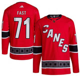 Carolina Hurricanes #71 Jesper Fast 2022-23 Reverse Retro Red