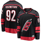 Carolina Hurricanes #92 Evgeny Kuznetsov Home Breakaway Jersey - Black