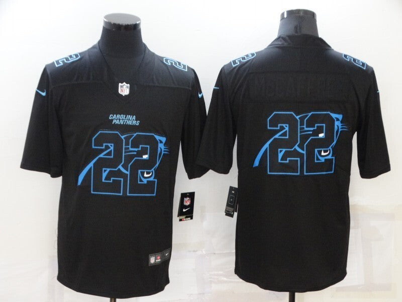 Carolina Panthers #22 Christian McCaffrey Black Shadow 852