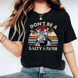 Cartoon Cow & Letter Print Tee, Casual Short Sleeve Round Neck T Shirt, T Shirts For Women, Unisex Short Sleeve Tee Womenswear Cotton