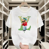Casual Chic Cotton T - shirt |   Stylish Bear Print for Daily Outings