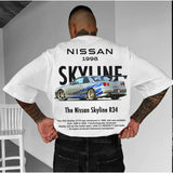 Casual Sports Car Nissann Skylinee R34 Shirt, Unisex, Menswear, Street Racing Shirt, Car Hoodie, Boyfriend Gift Gildan Hoodie