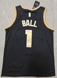 Charlotte Hornets #1 Ball 2425 jersey blackgold Style 1