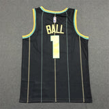 Charlotte Hornets #1 LaMelo Ball 22-23 Season Hornets 1 # · Black City Edition Jersey Style 1