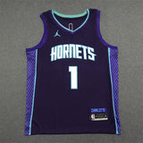 Charlotte Hornets #1 LaMelo Ball 22-23 Season Hornets 1 # · Purple Jersey Style 2