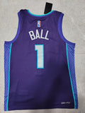 Charlotte Hornets #1 LaMelo Ball 22-23 Season nba Pelicans Team 1# Purple Jersey Style 1
