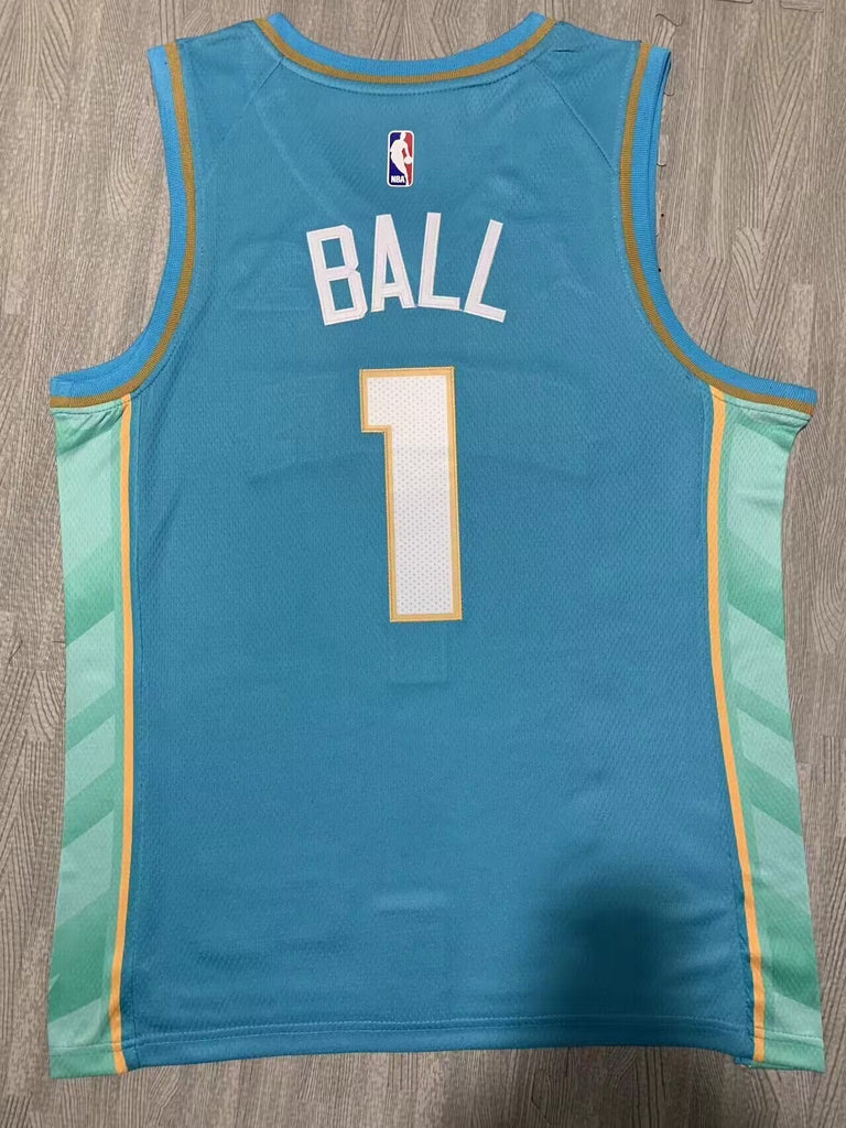 Charlotte Hornets #1 LaMelo Ball 24 Hornets 1 City Edition Style 1