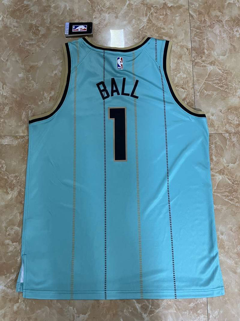 Charlotte Hornets #1 LaMelo Ball 25 Hornets City Green Style 1
