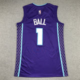 Charlotte Hornets #1 LaMelo Ball Hornets 1 Statement Edition Purple Style 3