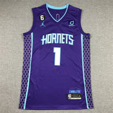 Charlotte Hornets #1 LaMelo Ball Hornets 1 Statement Edition Purple Style 4