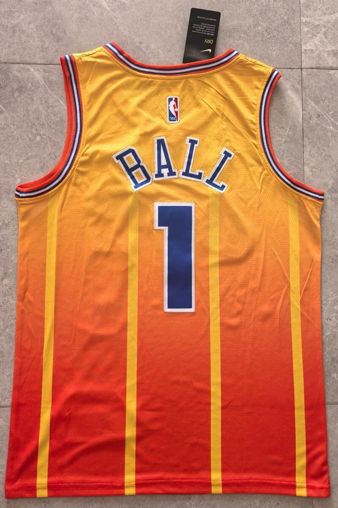 Charlotte Hornets #1 LaMelo Ball Hornets 1# City Edition Yellow Jersey Style 1