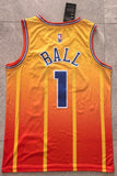 Charlotte Hornets #1 LaMelo Ball Hornets 1# City Edition Yellow Jersey Style 1
