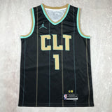Charlotte Hornets #1 LaMelo Ball Hot Press Hornets 1 Black City s-xxl Style 2