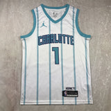 Charlotte Hornets #1 LaMelo Ball Hot Press Hornets 1 White s-xxl Style 2