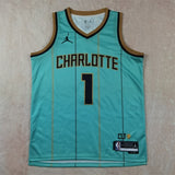 Charlotte Hornets #1 LaMelo Ball Hot Press Hornets Style 2
