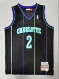 Charlotte Hornets #2 Larry Johnson Hornets 2# Retro - Black Style 2