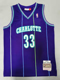 Charlotte Hornets #33 Alonzo Mourning Hornets 33# Retro - Purple Style 1