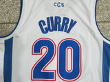 Charlotte Knights High School #30 Stephen Curry Curry High School 20 White Jersey Style 3