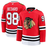 Chicago Blackhawks #98 Connor Bedard Home Premium Jersey - Red