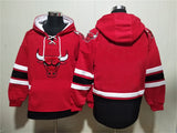 Chicago Bulls Blank Red Ageless Must-Have Lace-Up Pullover Hoodie
